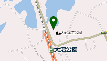大沼公園 駐車場 トイレの地図画像