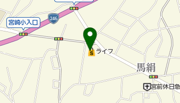 ライフ 東有馬店 トイレの地図画像