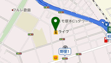 ライフ 歌島店 トイレの地図画像