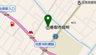 佐原市役所 トイレの地図画像