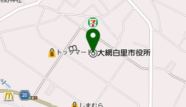 大網白里町役場 トイレの地図画像