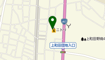 ニトリ 大和店 トイレの地図画像
