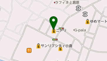 ニトリ 小倉東インター店 トイレの地図画像