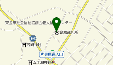 東金簡易裁判所 トイレの地図画像