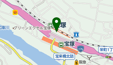 JR 宝塚駅前 みんなの駅前トイレの地図画像