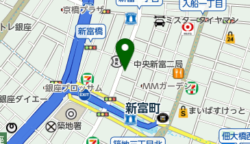 アパホテル 新富町駅前 トイレの地図画像