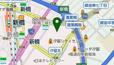 銀座ライオン 汐留店 トイレの地図画像