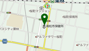 高松市保健所 トイレの地図画像