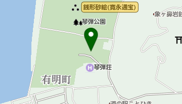 琴弾公園 駐車場 トイレの地図画像