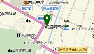 盛岡市役所 トイレの地図画像