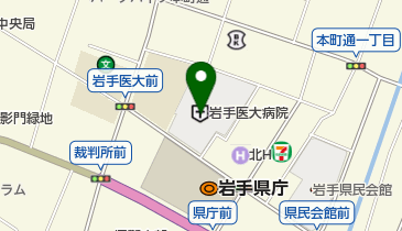 岩手医科大学附属病院 トイレの地図画像