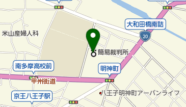 八王子簡易裁判所 トイレの地図画像