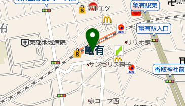 亀有駅 南口公衆トイレの地図画像
