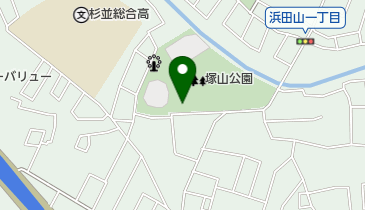 塚山公園運動場 トイレの地図画像