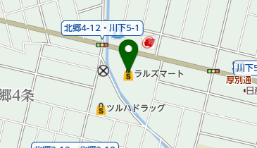 ラルズマート 新ほくと店 トイレの地図画像