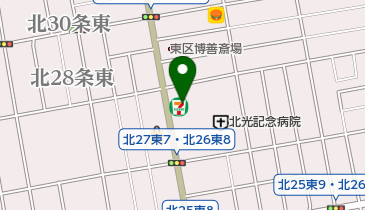 セブンイレブン 札幌北27条東店 トイレの地図画像