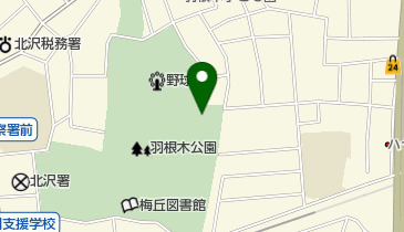 羽根木公園 トイレの地図画像