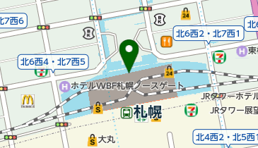 JR 札幌駅 北口改札外 トイレの地図画像