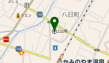 上山郵便局 トイレの地図画像