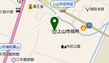 上山市役所 トイレの地図画像