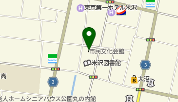 米沢市市民文化会館 トイレの地図画像