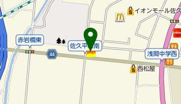 デニーズ 佐久平店 トイレの地図画像