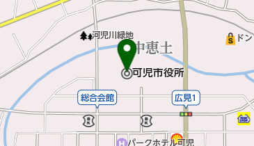 可児市役所 トイレの地図画像