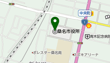 桑名市役所 トイレの地図画像