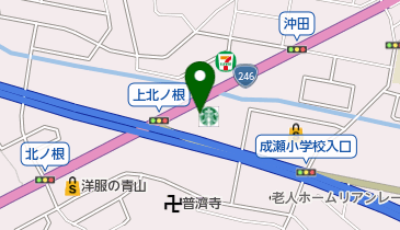 スターバックス 伊勢原成瀬店 トイレの地図画像