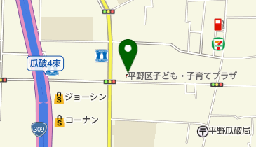 平野区子ども・子育てプラザ トイレの地図画像