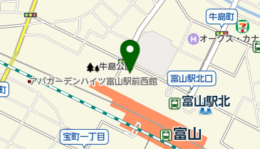 富山市営富山駅北駐車場 トイレの地図画像