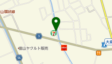 セブンイレブン 富山大島店 トイレの地図画像