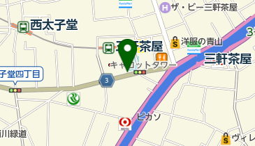 三軒茶屋 パティオ トイレの地図画像