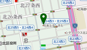 札幌市北区保育・子育て支援センター トイレの地図画像