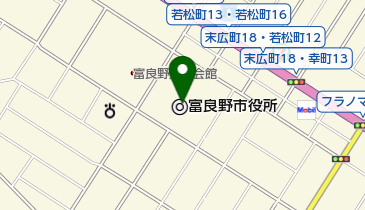 富良野市役所 トイレの地図画像