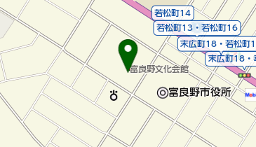 富良野文化会館 トイレの地図画像