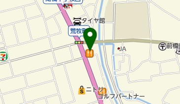 びっくりドンキー 前橋荒牧店 トイレの地図画像