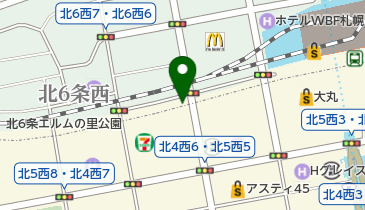 JRイン札幌 トイレの地図画像