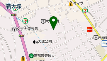 東京都監察医務院 トイレの地図画像