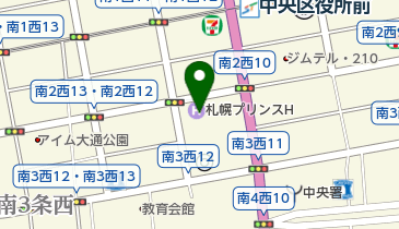 札幌プリンスホテル トイレの地図画像