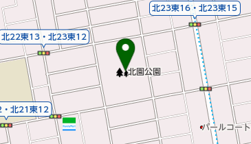 北園公園 トイレの地図画像
