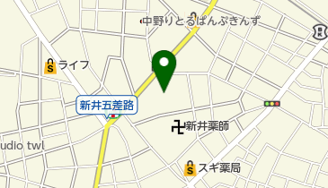 新井薬師公園 トイレの地図画像