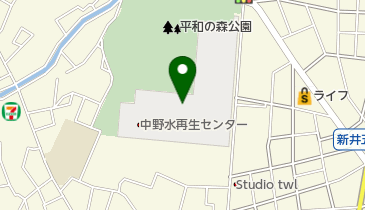 中野水再生センター トイレの地図画像