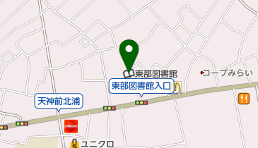 三鷹市立東部図書館 トイレの地図画像