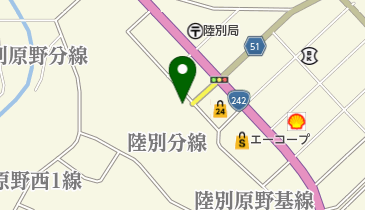 道の駅 オーロラタウン93りくべつ トイレの地図画像