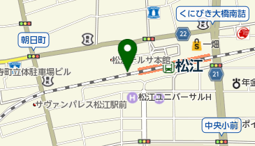 松江駅ショッピングプラザ シャミネ松江 トイレの地図画像