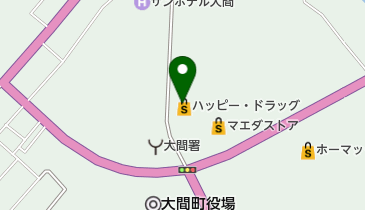 ハッピードラッグ 大間店 トイレの地図画像