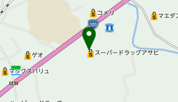 スーパードラッグアサヒ 鯵ヶ沢店 トイレの地図画像