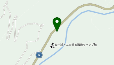 安田川アユおどる清流キャンプ場 トイレの地図画像