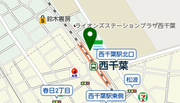 ガスト ペリエ西千葉店(から好し取扱店)の地図画像